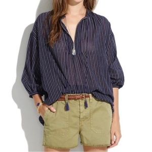 MADEWELL Openview Tunic Peasant shirt 3/4 sleeve